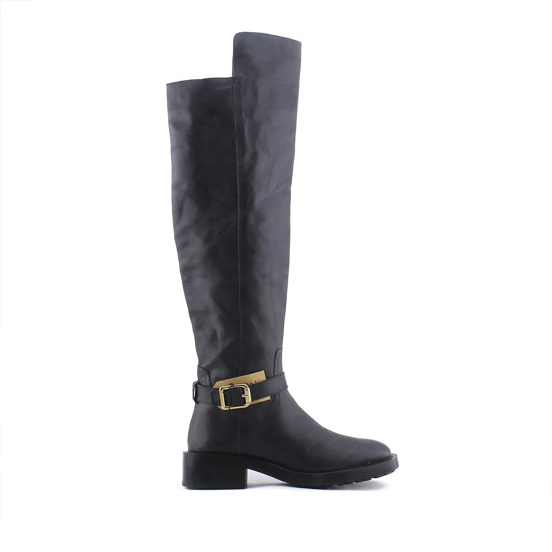 Zara Zipper Buckle Strap Over The Knee Boot | 100% Authentic Leather