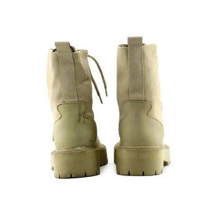 Zara Laces Combat Boots | Textile - sundaybazar