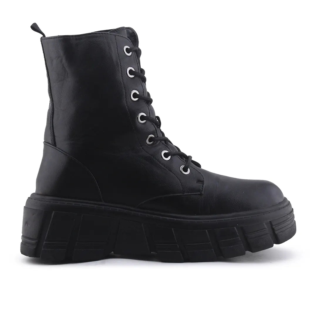 Stradivarius Zipper Lace Up Ankle Boot | 100% Authentic Leather