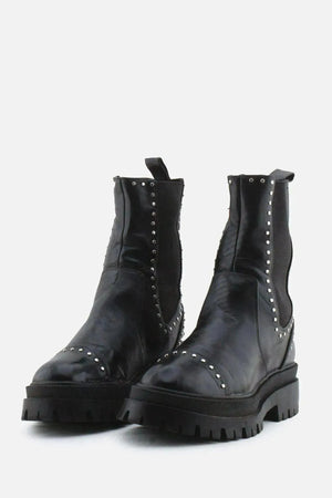 Stradivarius Stretchable Combat Ankle Boots | 100% Authentic Leather - sundaybazar