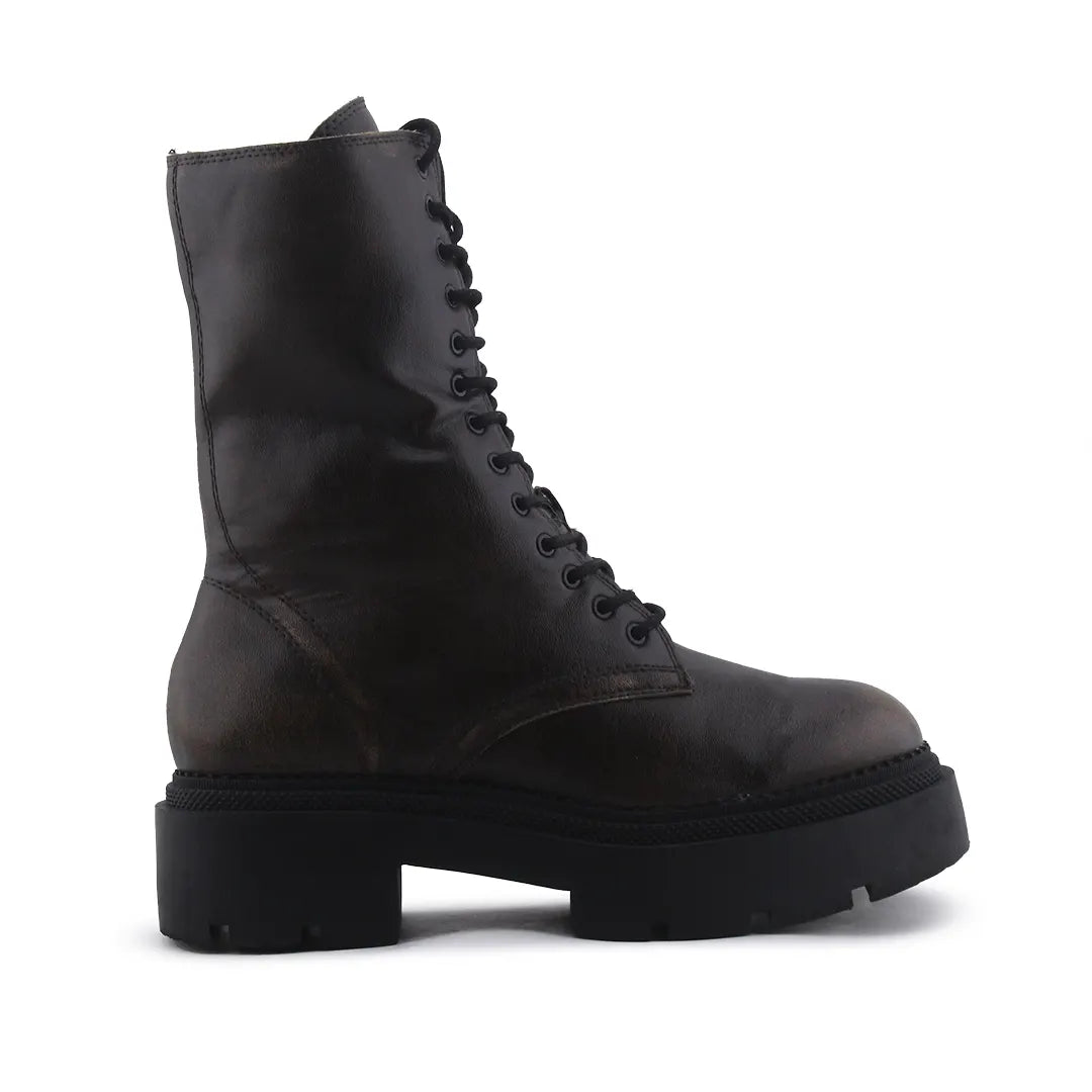 Zara Zipper Lace Up Ankle Boot | 100% Authentic Leather