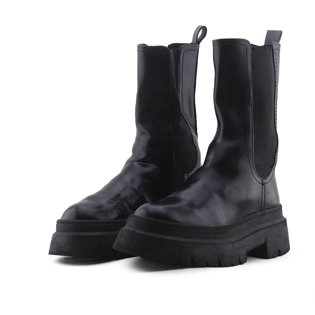 Pull & Bear Stretchable Ankle Boot | 100% Authentic Leather