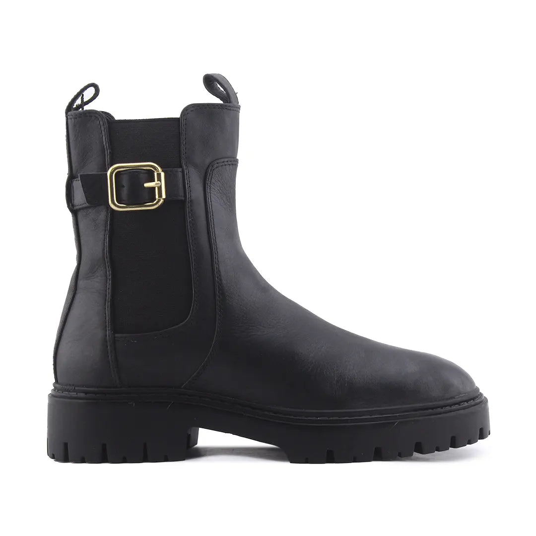 Zara Stretchable Buckle Strap Ankle Boot | 100% Authentic Leather