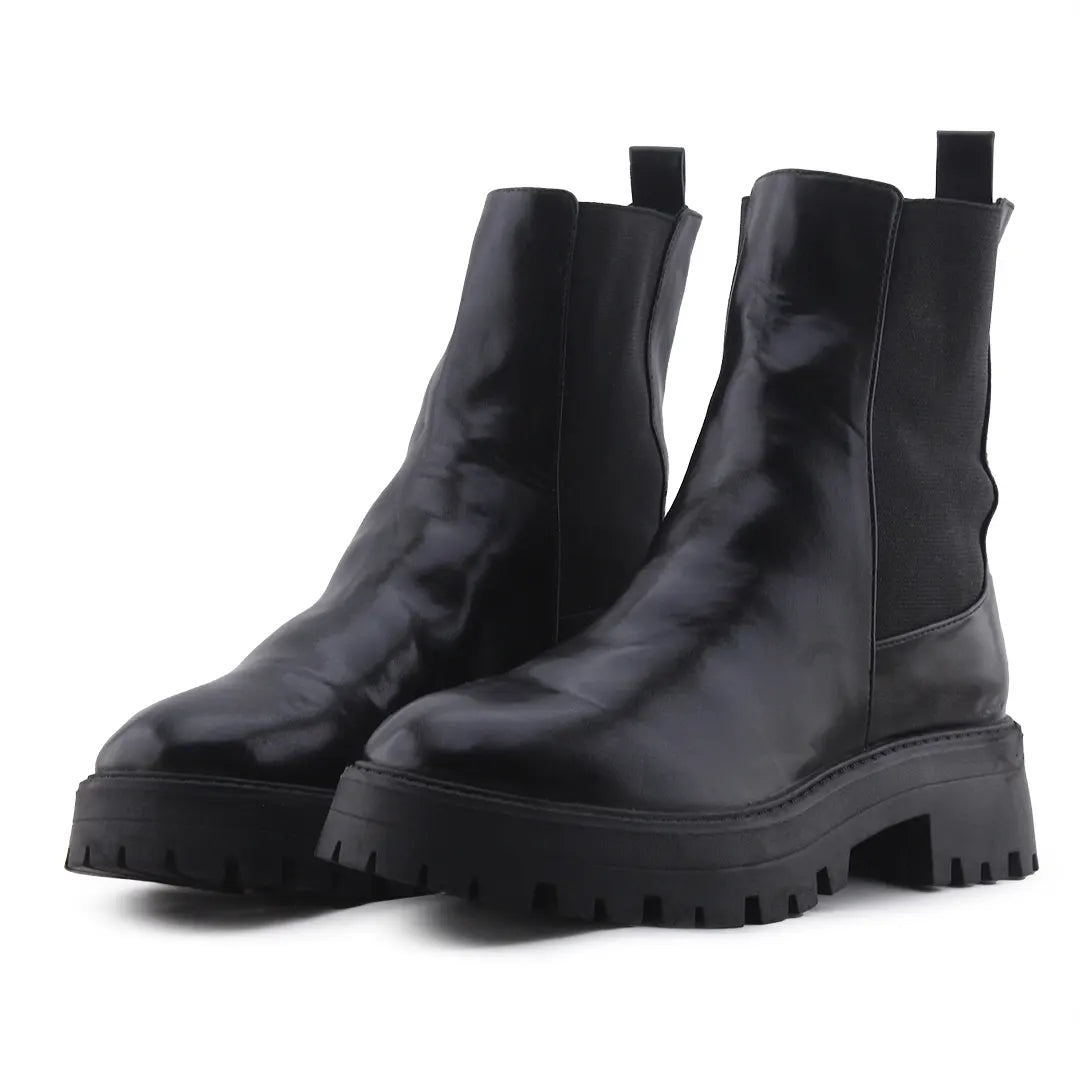 Pull & Bear Stretchable Ankle Boot | 100% Authentic Leather