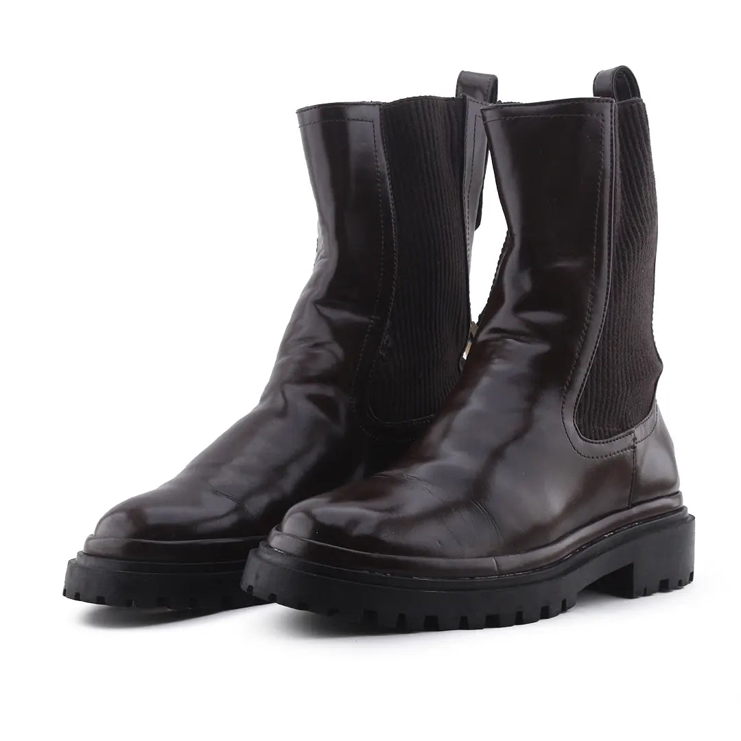 Zara Stretchable Ankle Boot | 100% Authentic Leather