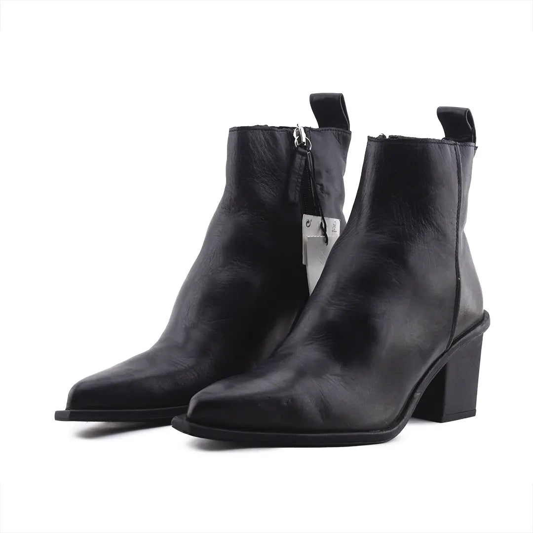 Zara Zipper Ankle Boot | 100% Authentic Leather