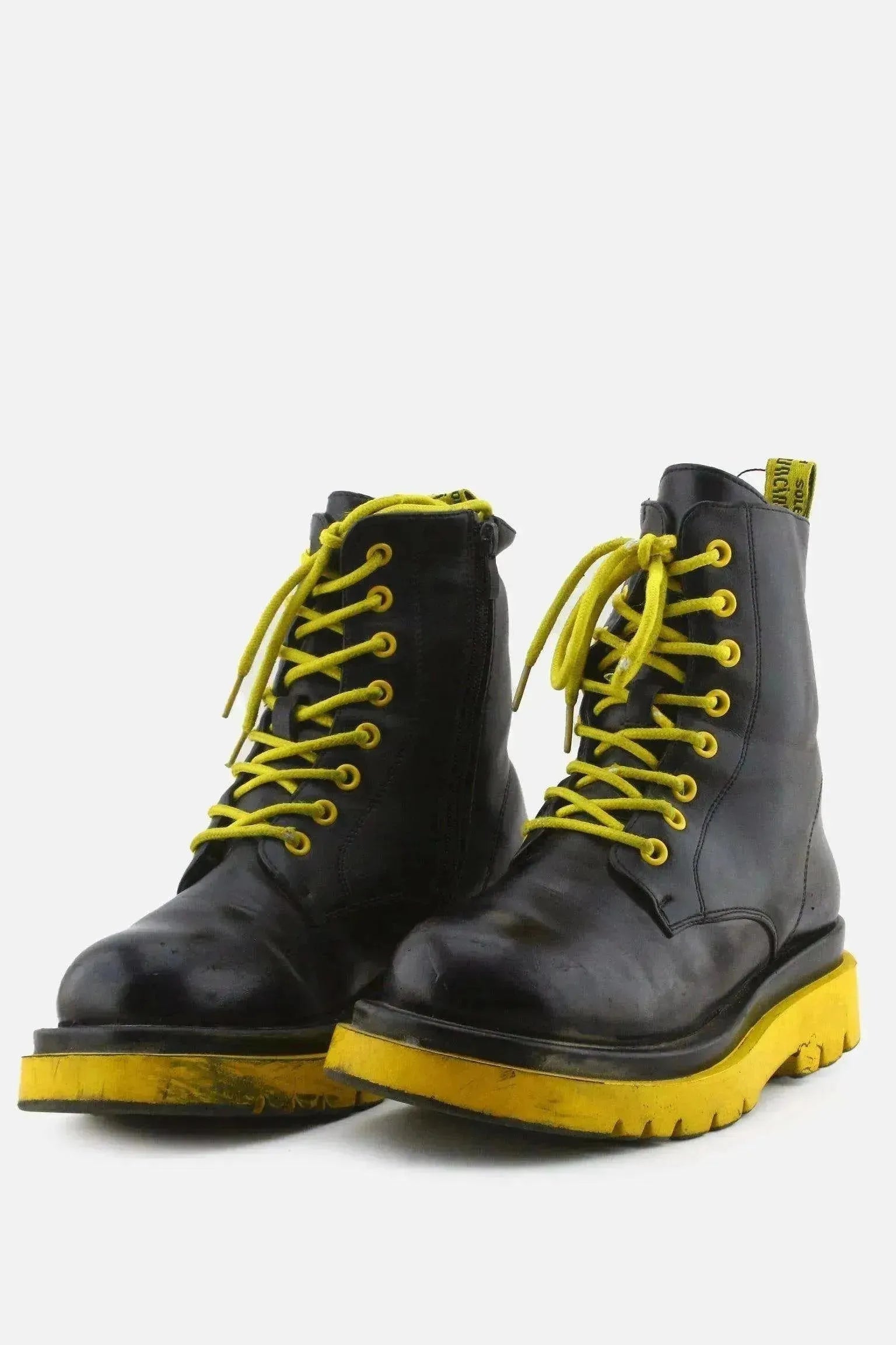European Brand Zipper Laces Combat Ankle Boots | 100% Authentic Leather - sundaybazar