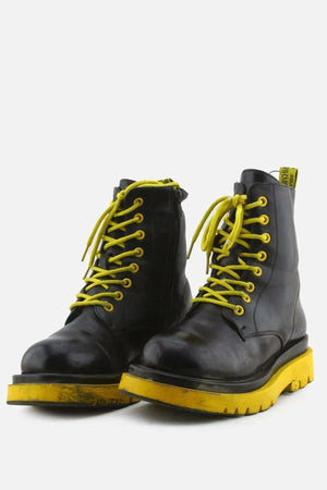 European Brand Zipper Laces Combat Ankle Boots | 100% Authentic Leather - sundaybazar