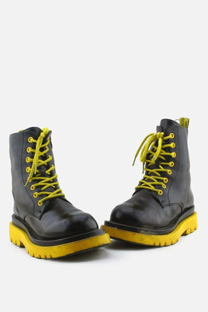 European Brand Zipper Laces Combat Ankle Boots | 100% Authentic Leather - sundaybazar