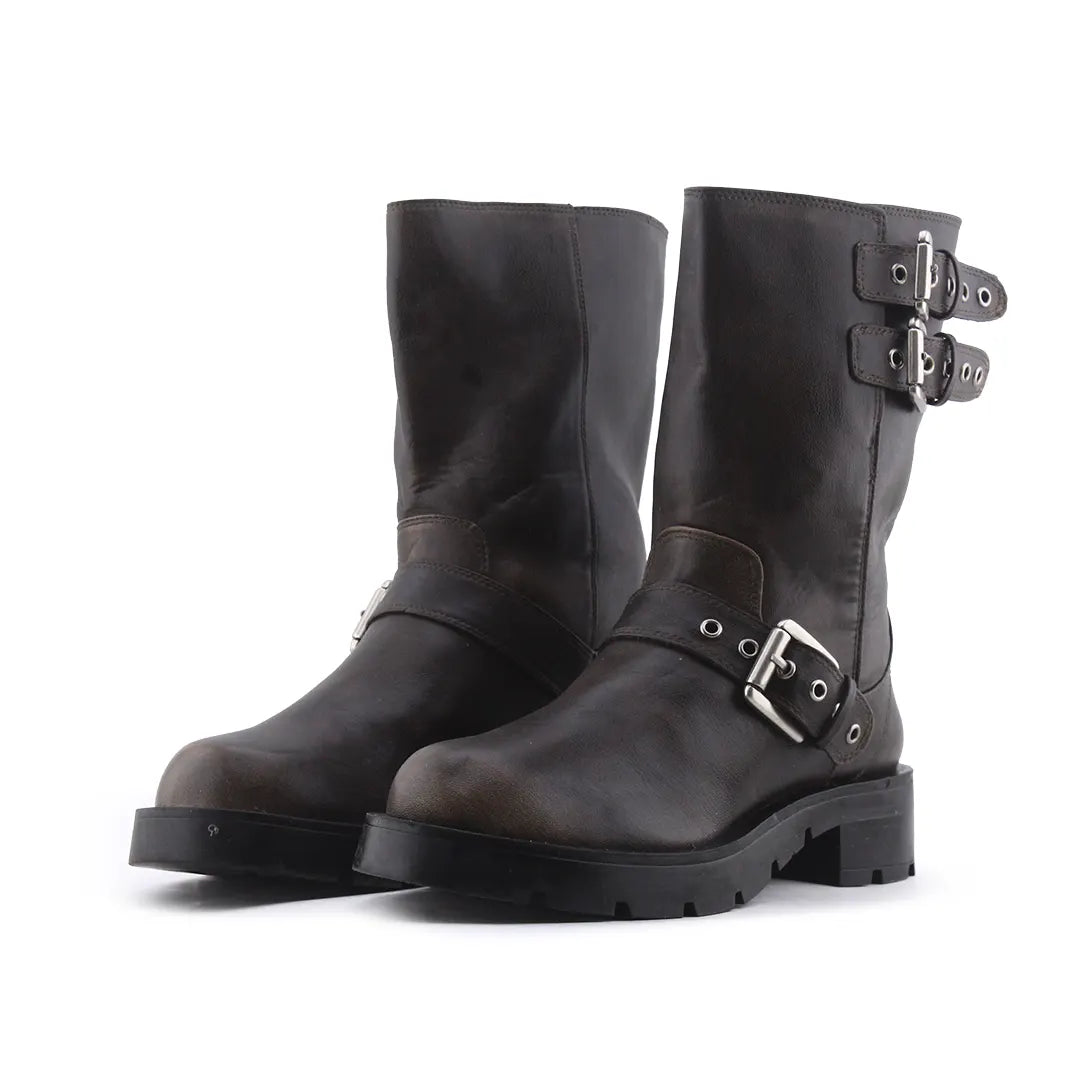 Zara Buckle Strap Ankle Boot | 100% Authentic Leather