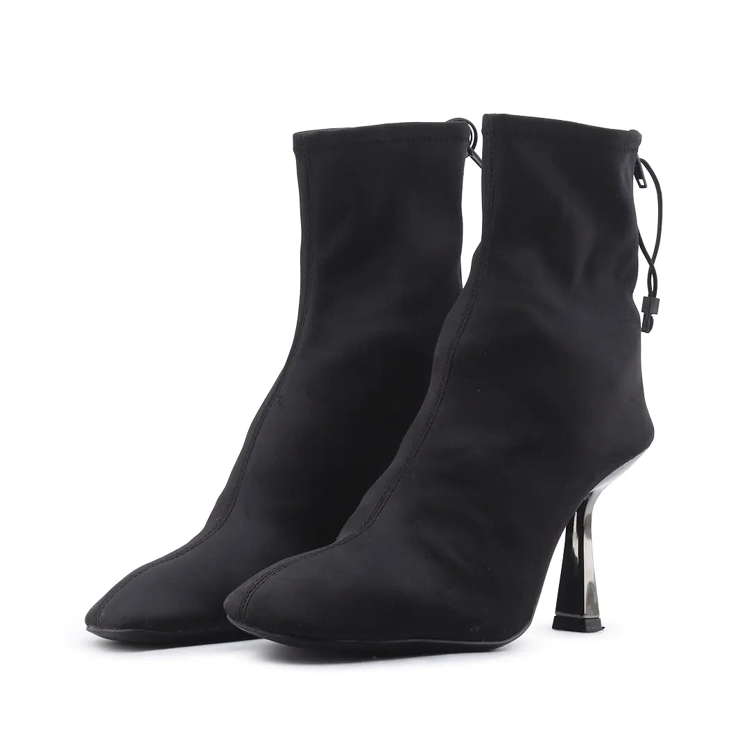 Zara Zipper Textile Ankle Boot