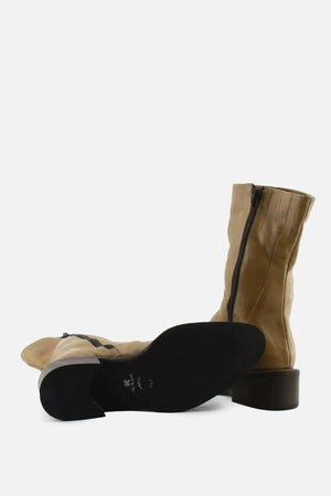 Vera Goma Zipper Block Ankle Boots | 100% Authentic Leather - sundaybazar