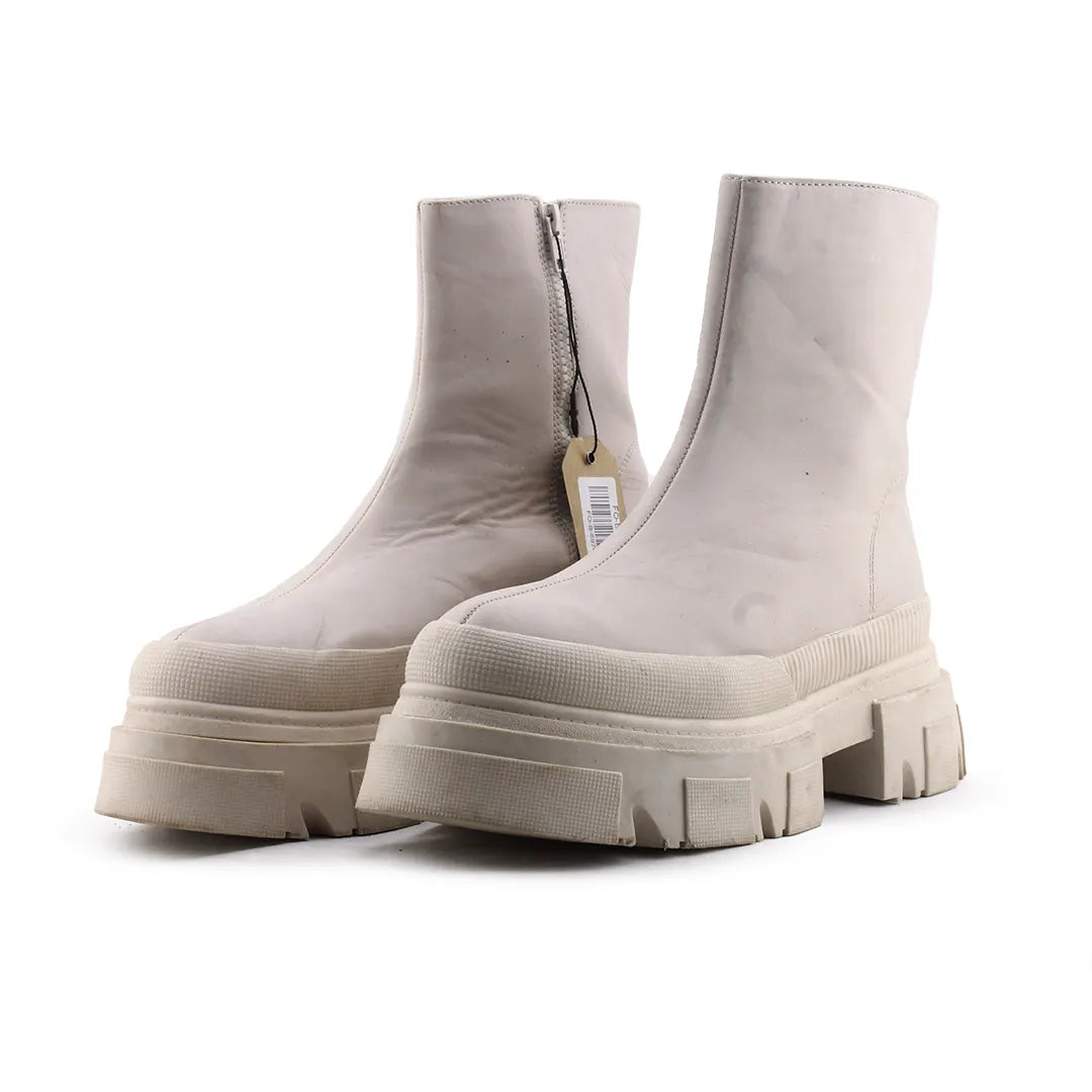 Bershka Zipper Ankle Boot | 100% Authentic Leather