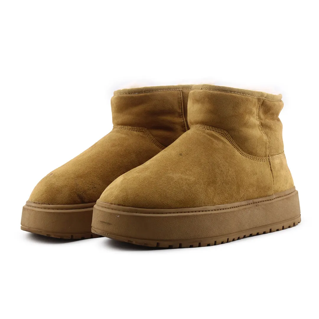 Bershka Suede Ankle Boot