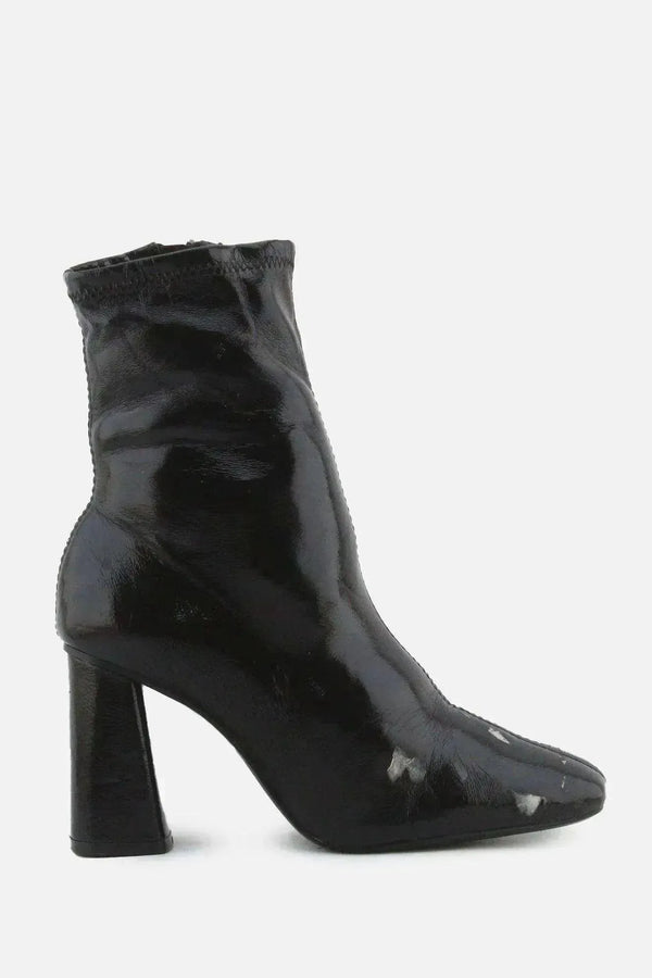 Stradivarius Zipper Block Ankle Boots | 100% Synthetic Leather - sundaybazar