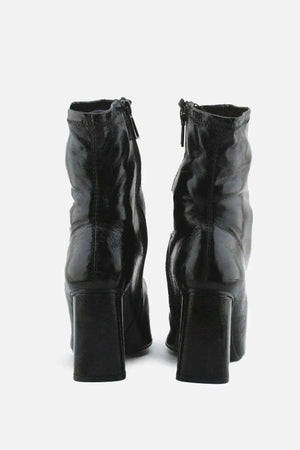 Stradivarius Zipper Block Ankle Boots | 100% Synthetic Leather - sundaybazar