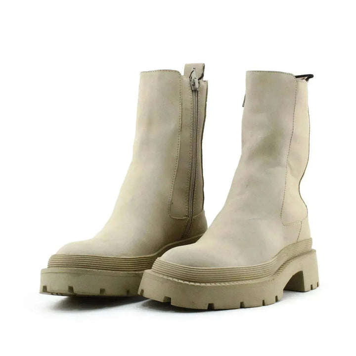 Zara Zipper Ankle Boots | 100% Authentic leather - sundaybazar