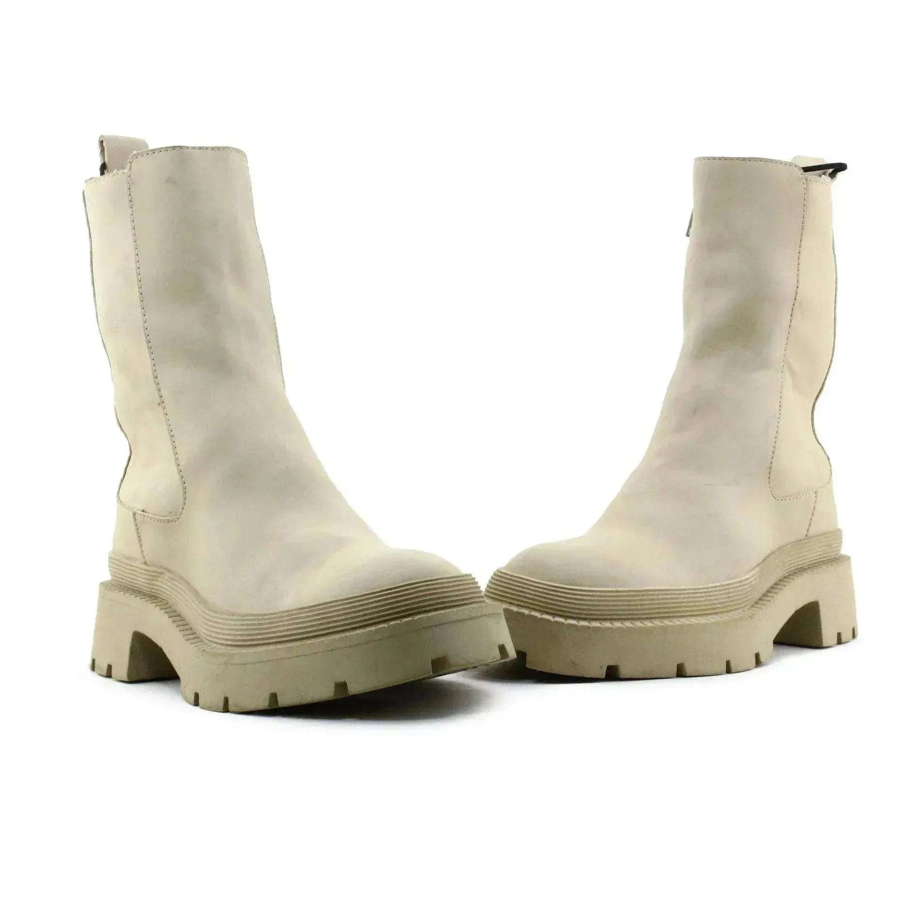Zara Zipper Ankle Boots | 100% Authentic leather - sundaybazar