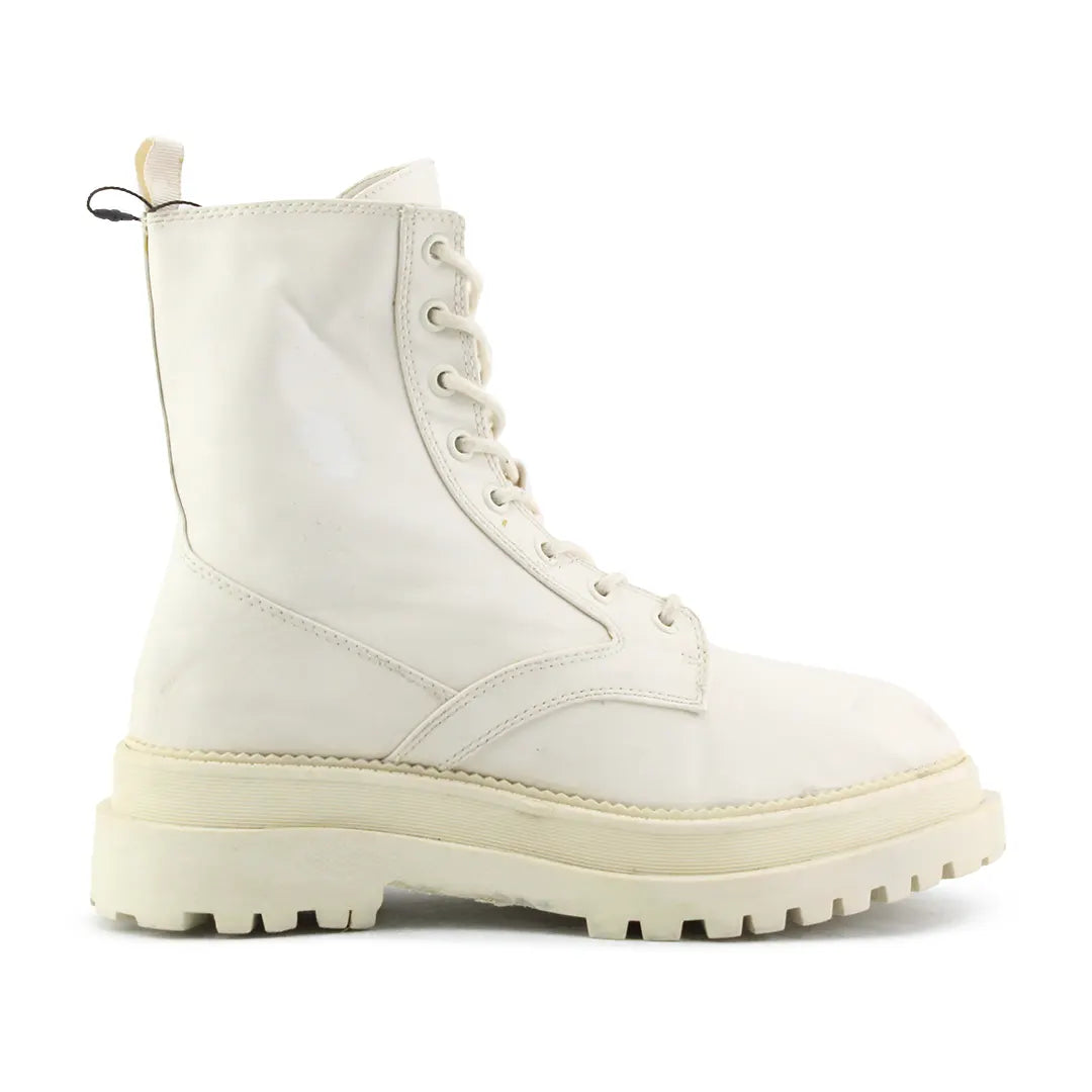 Stradivarius Zipper Lace Up Ankle Boot | 100% Authentic Leather