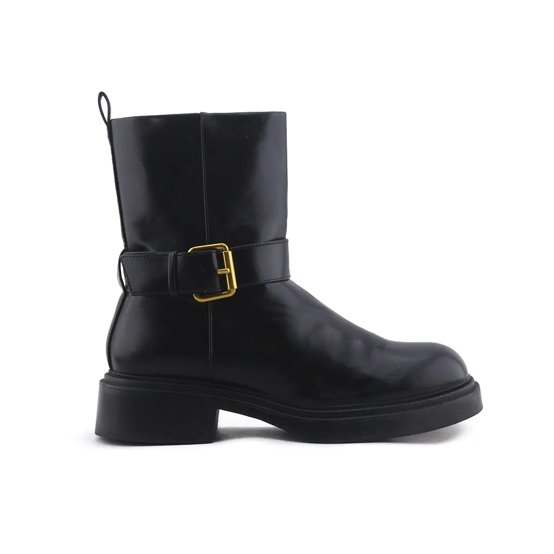 Zara Zipper Buckle Strap Ankle Boot | 100% Authentic Leather