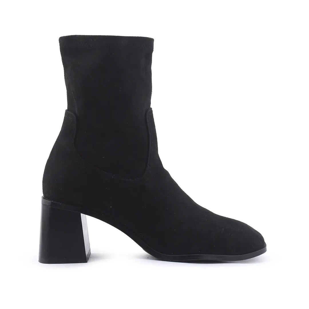 Zara Zipper Suede Ankle Boot