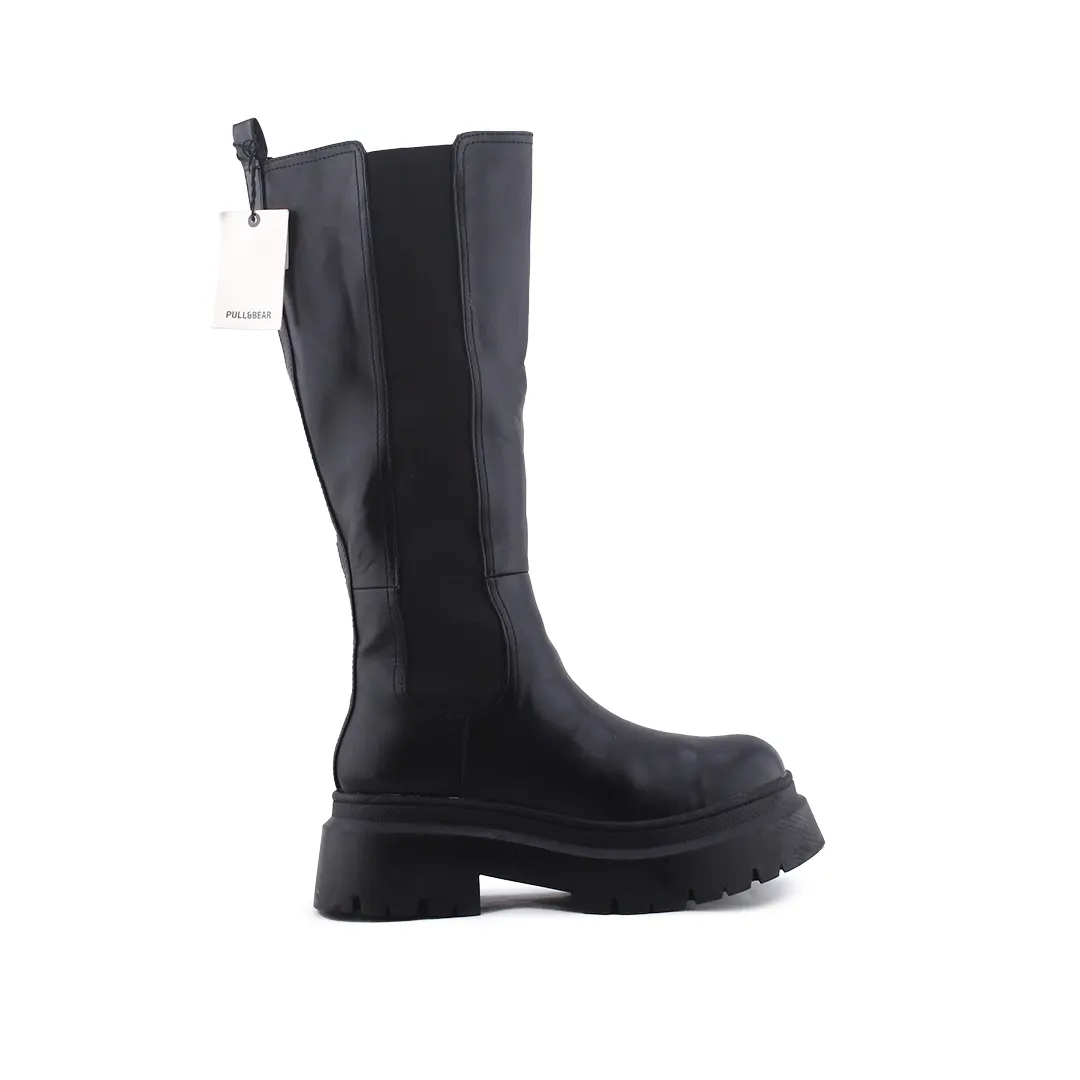 Pull & Bear Stretchable Knee High Boot | 100% Authentic Leather