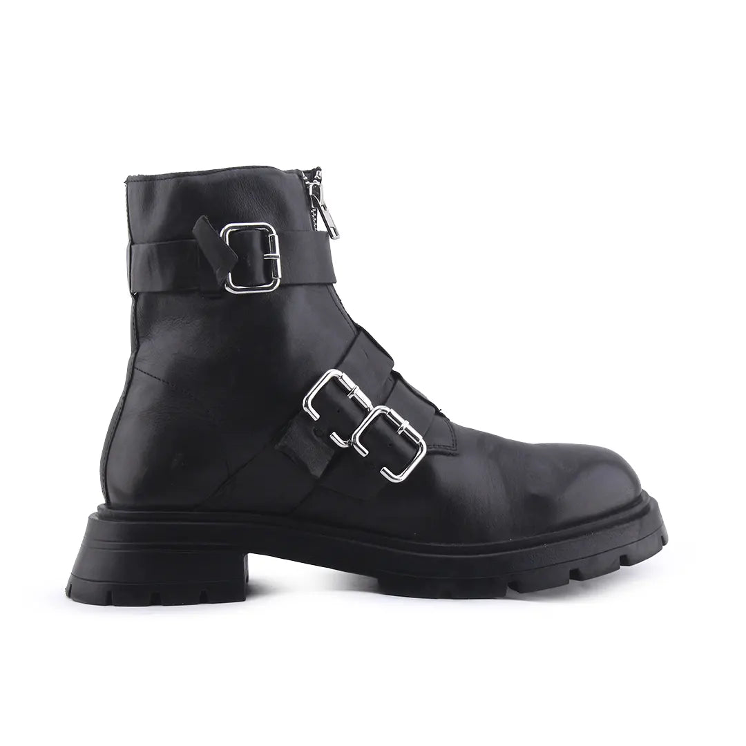 Zara Zipper Buckle Strap Ankle Boot | 100% Authentic Leather