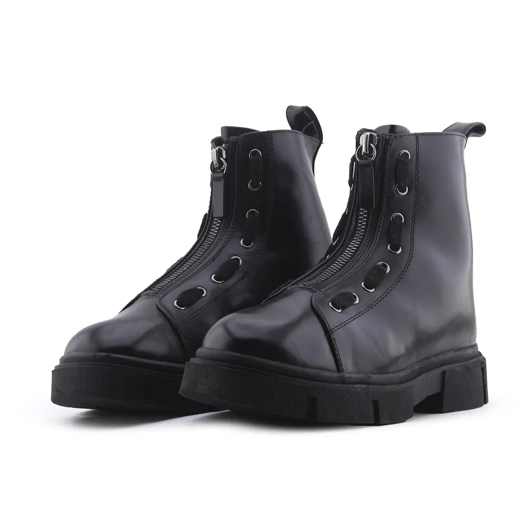Zara Zipper Ankle Boot | 100% Authentic Leather