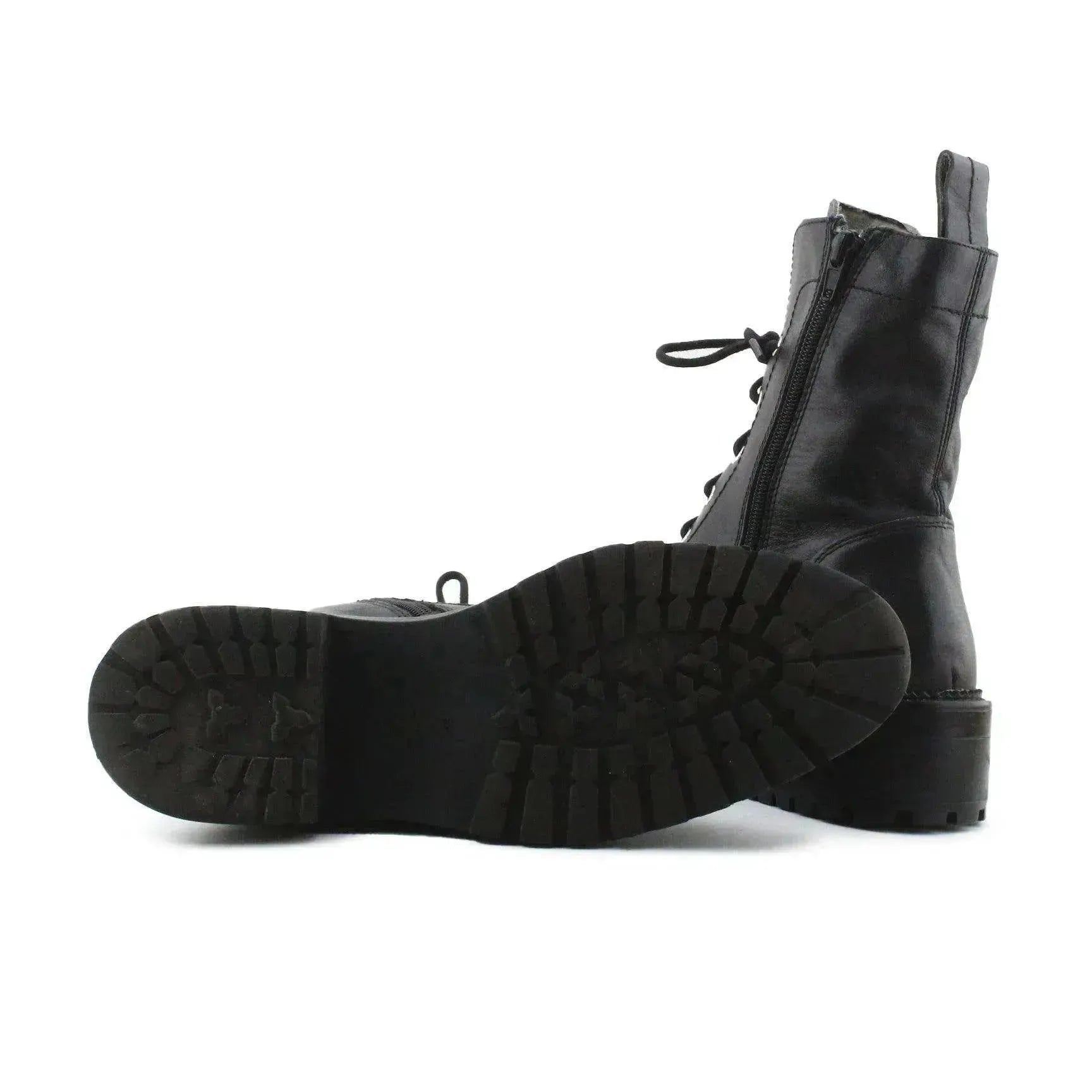 Zara Zipper Laces Ankle Boots | 100% Authentic Leather - sundaybazar