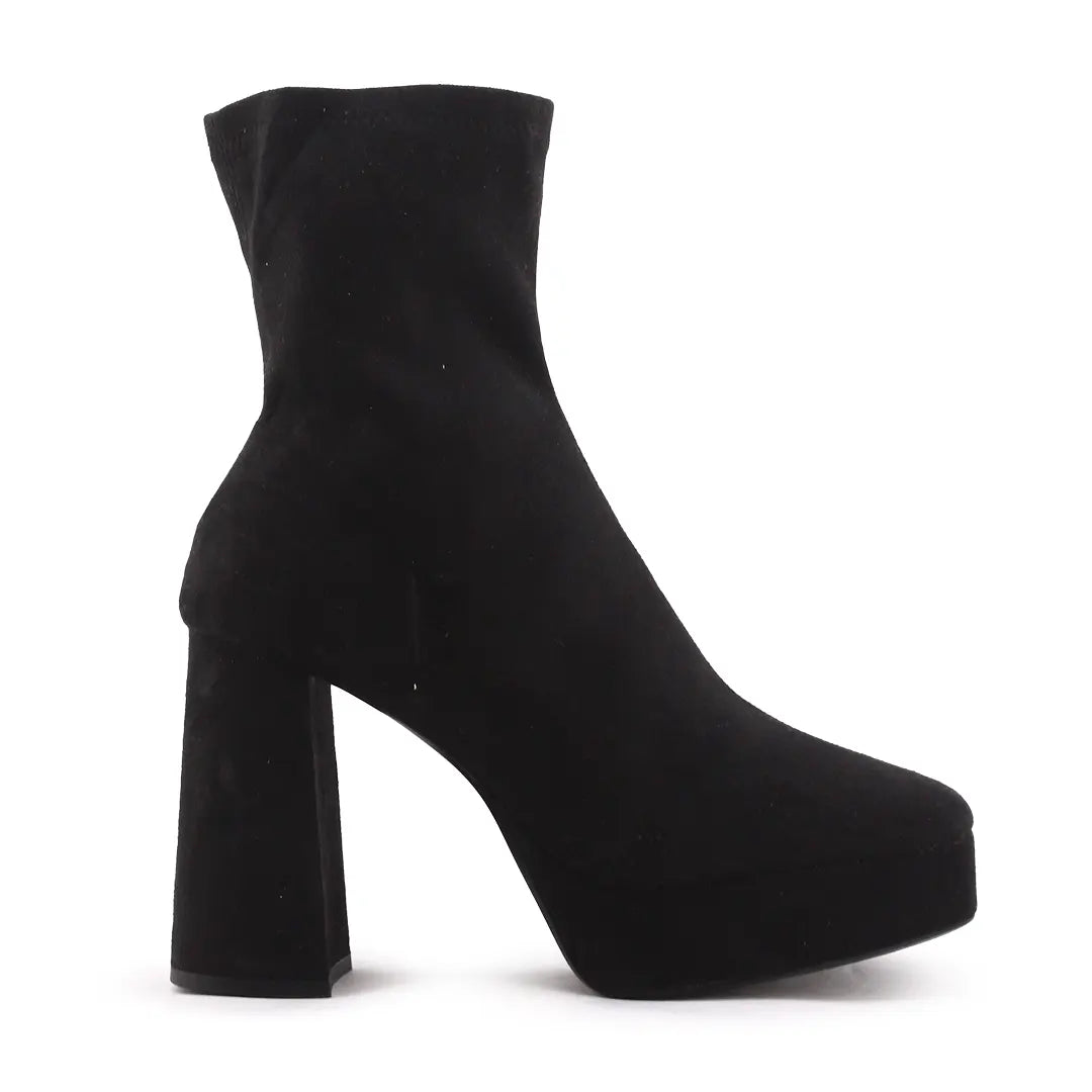 Zara Zipper Suede Ankle Boot