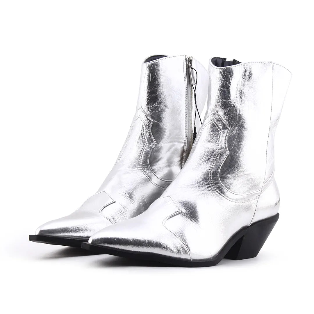 Bershka Zipper Ankle Boot | 100% Authentic Leather