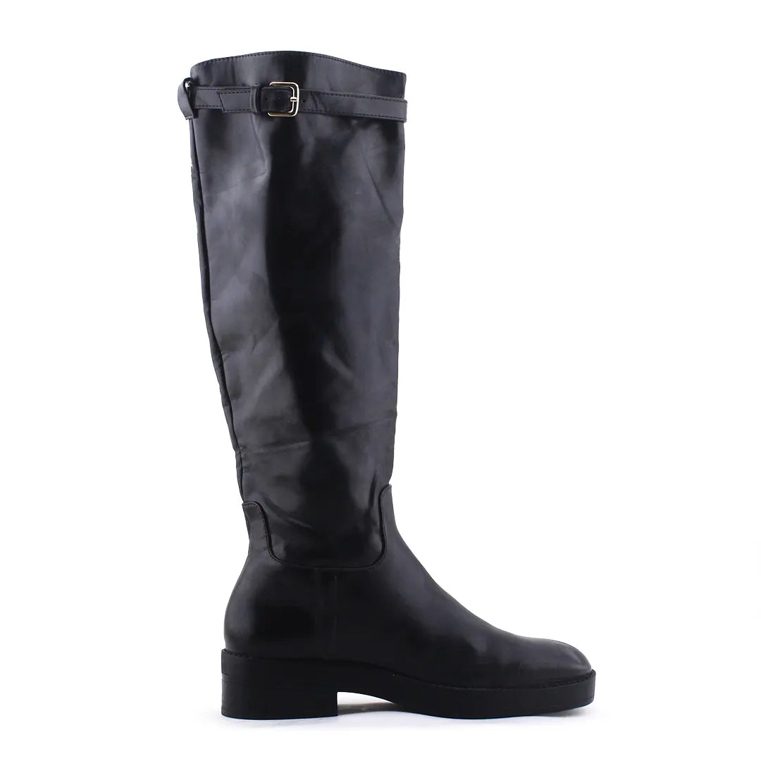 Zara Buckle Strap Knee High Boot | 100% Authentic Leather