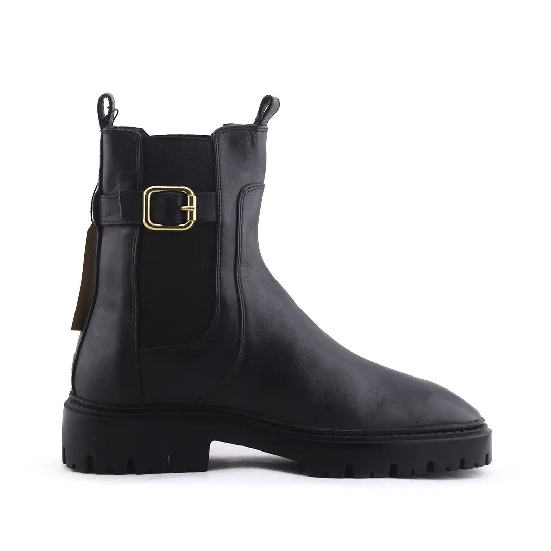 Zara Stretchable Buckle Strap Ankle Boot | 100% Authentic Leather