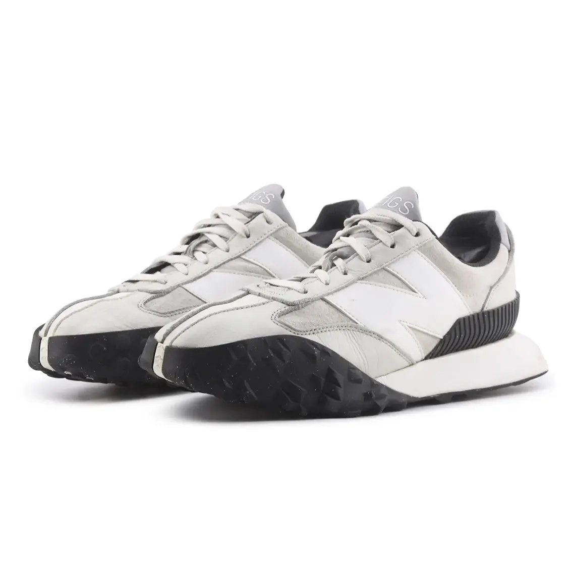New Balance 3447 Athletic Nursing Sneakers Beige Leather Figs