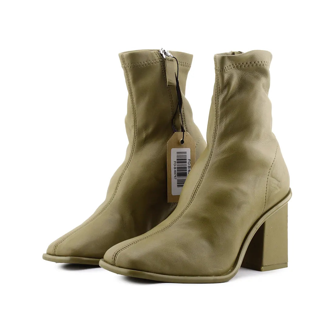 Pull & Bear Zipper Ankle Boot | 100% Authentic Leather