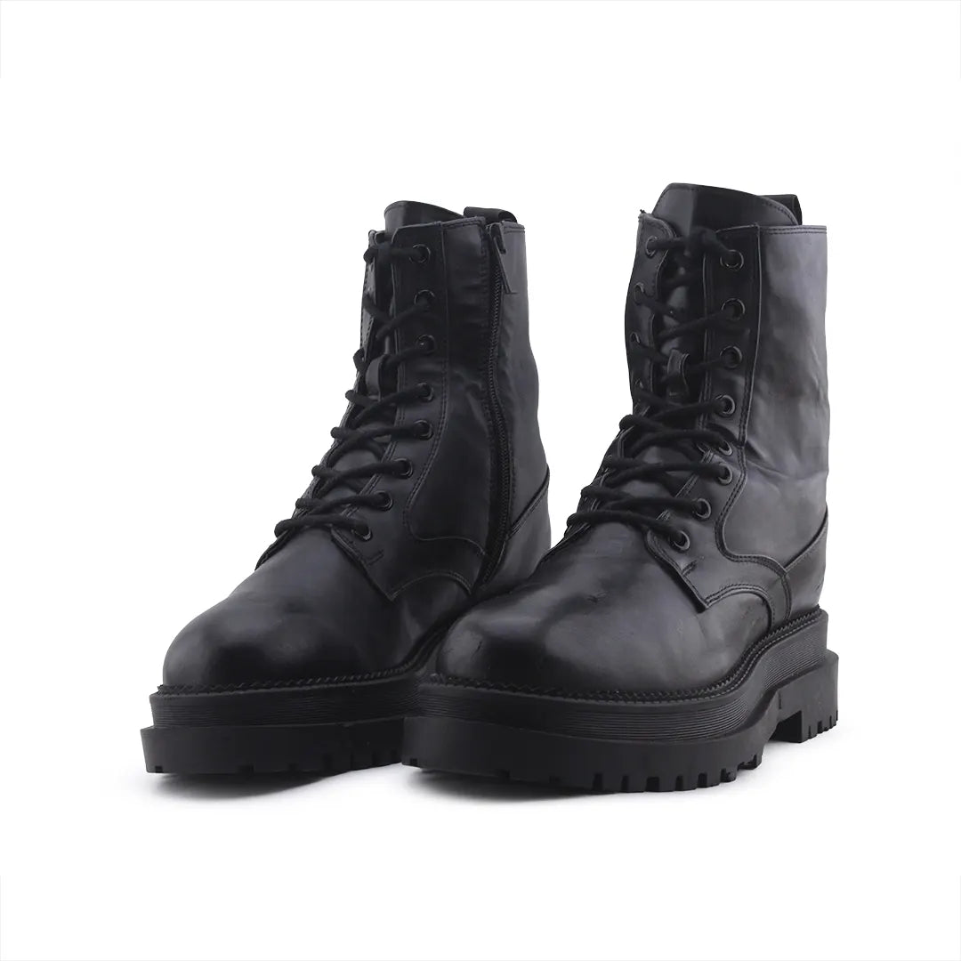 Stradivarius Zipper Lace Up Ankle Boot