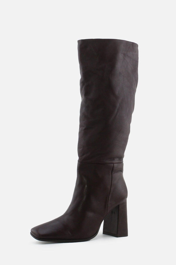 Zara Block Heels Knee High Boots | 100% Authentic Leather