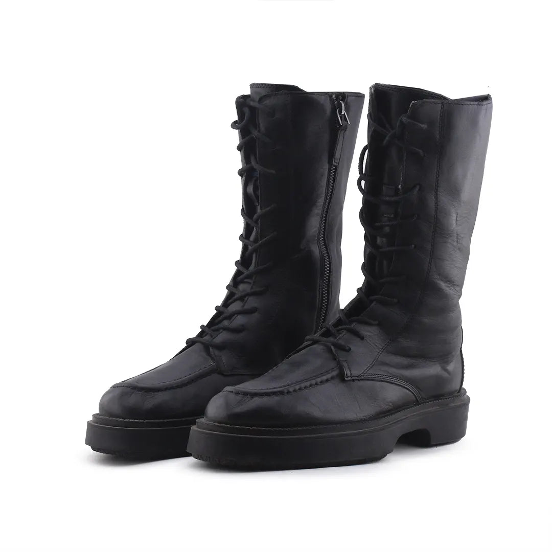 Zara Zipper Lace Up Ankle Boot
