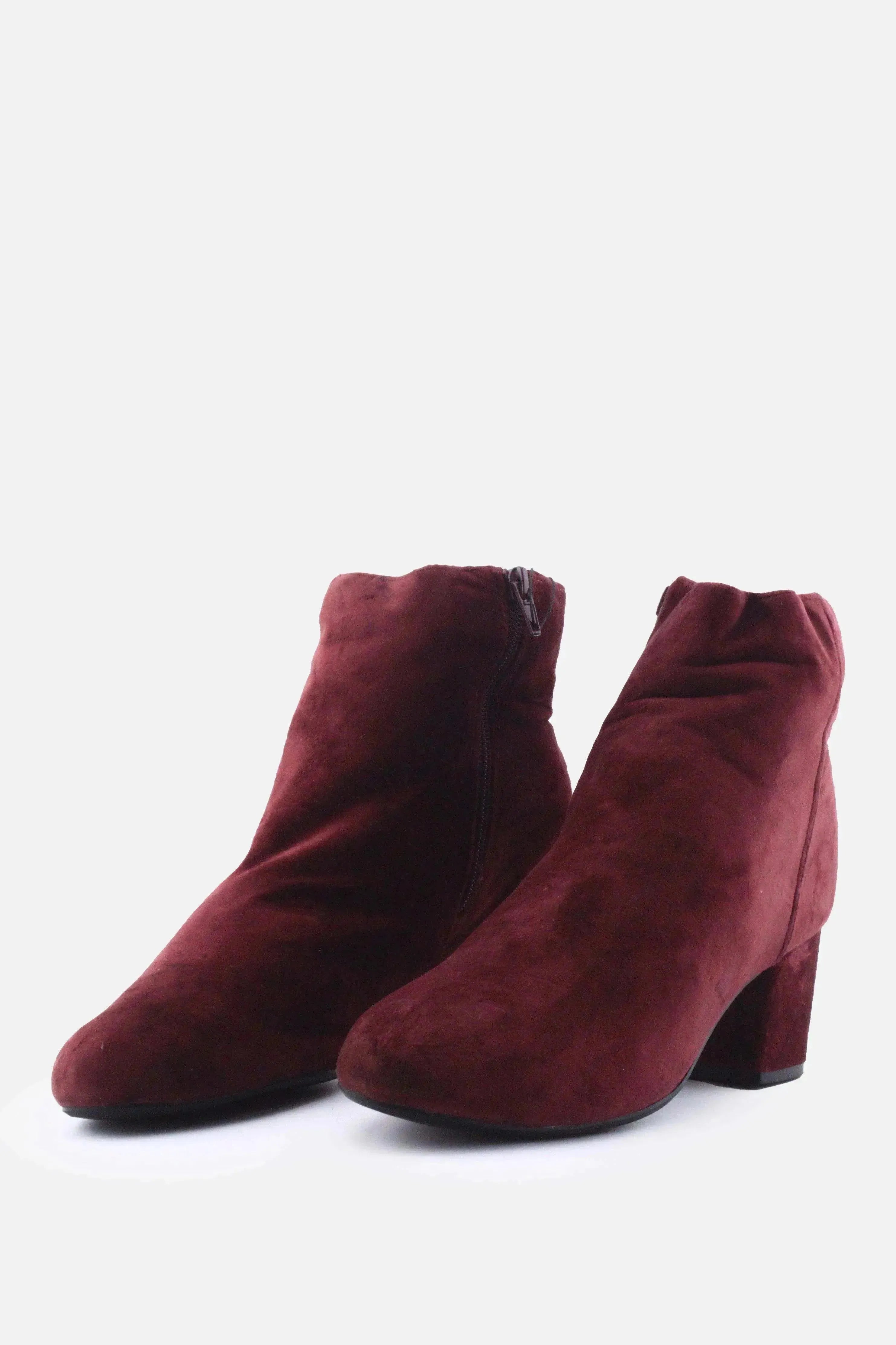 Call It Spring Zipper Block Ankle Boots | Suede - sundaybazar