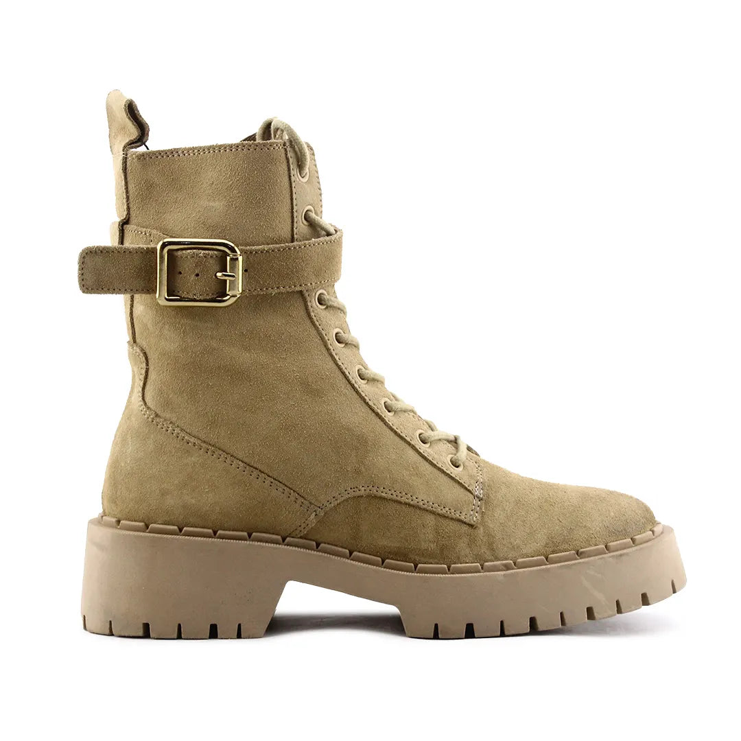 Zara Zipper Lace Up Buckle Strap Ankle Boot