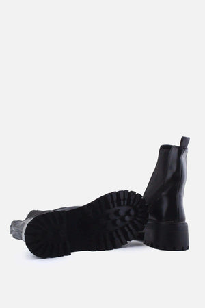 Pull & Bear Stretchable Combat Boots | 100% Authentic Leather - sundaybazar