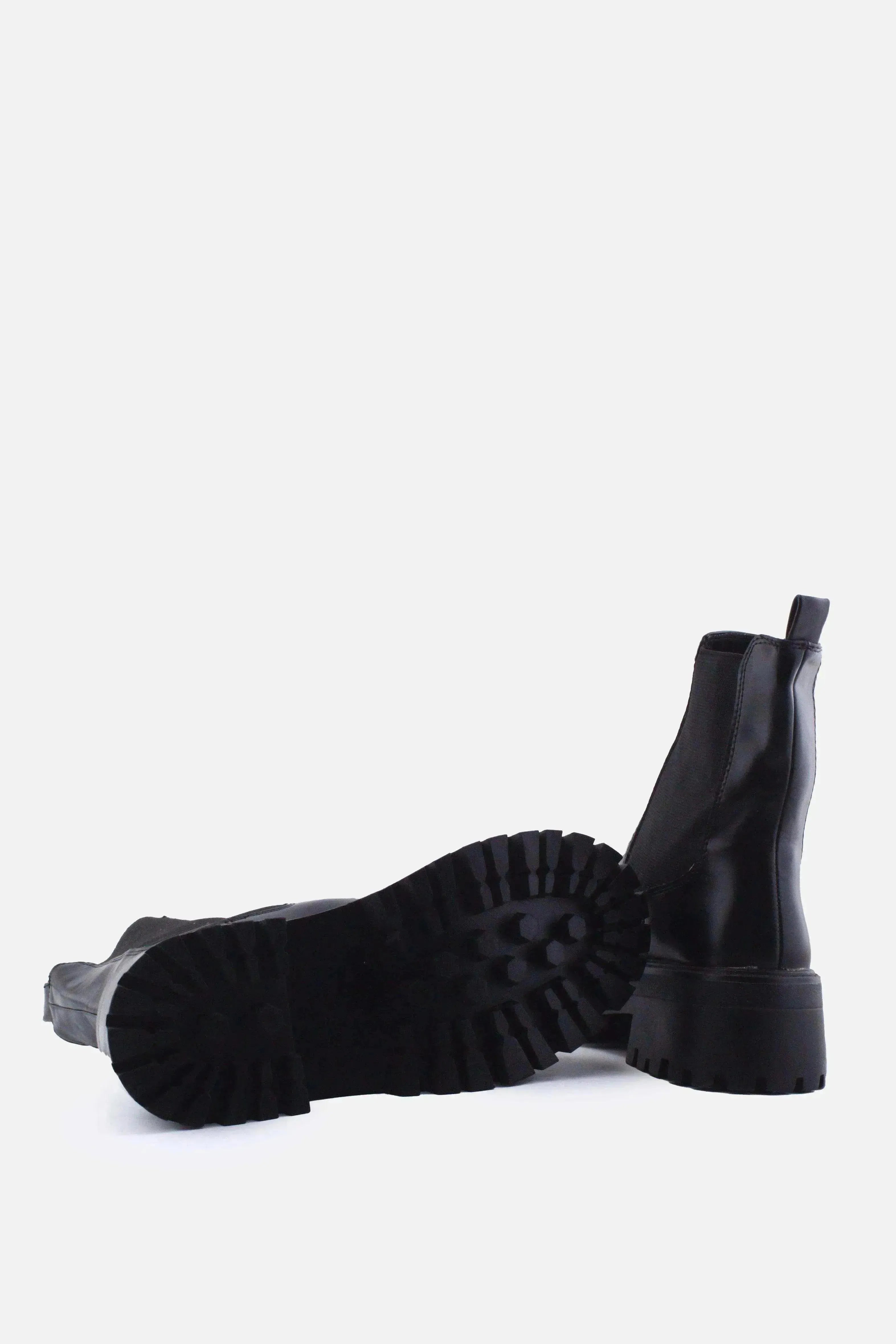 Pull & Bear Stretchable Combat Boots | 100% Authentic Leather - sundaybazar