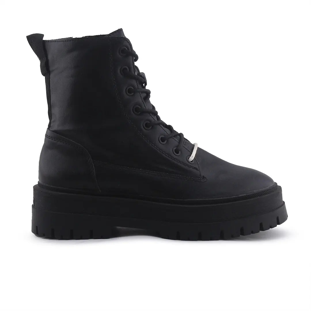 Stradivarius Zipper Lace Up Ankle Boot