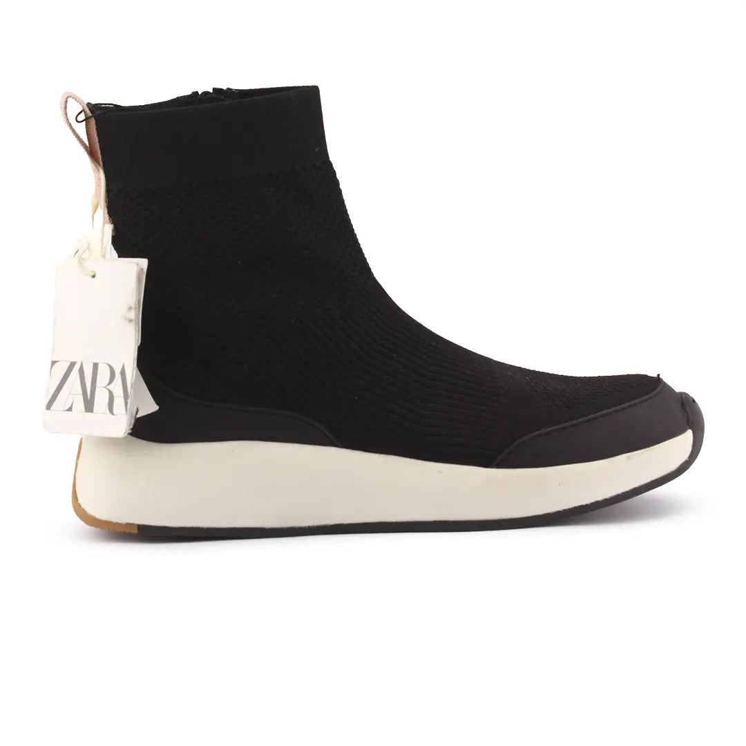 Zara Knitted Zipper High Top Sock Shoes