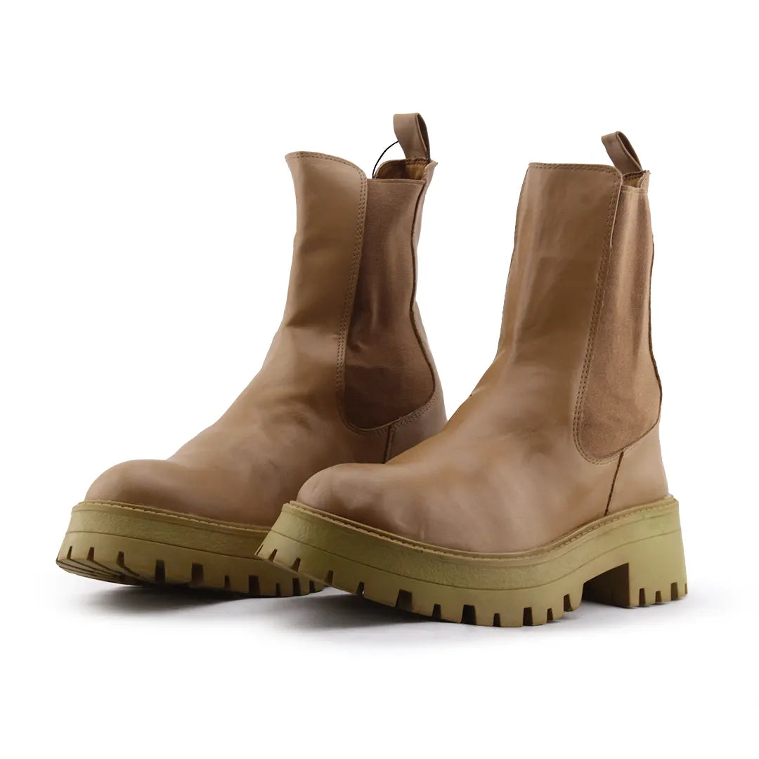 Pull & Bear Stretchable Ankle Boot | 100% Authentic Leather