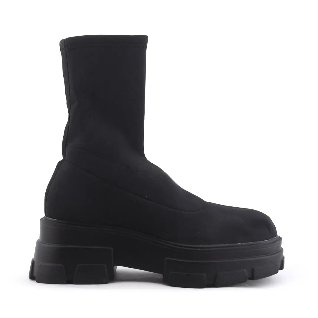 Stradivarius Textile Ankle Boot | 100% Authentic Leather