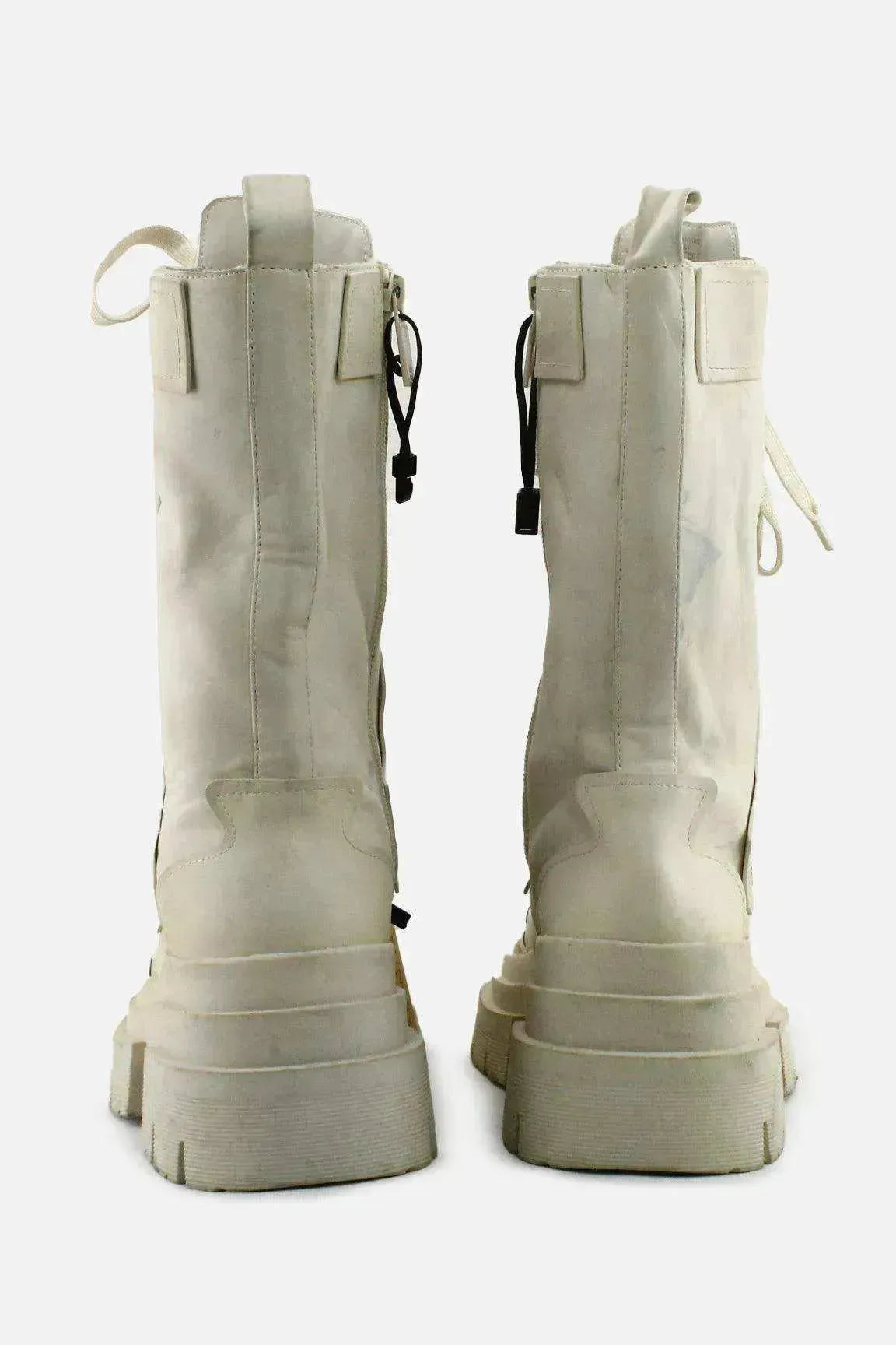 Zara Zipper Laces Combat Boots | 100% Authentic leather - sundaybazar