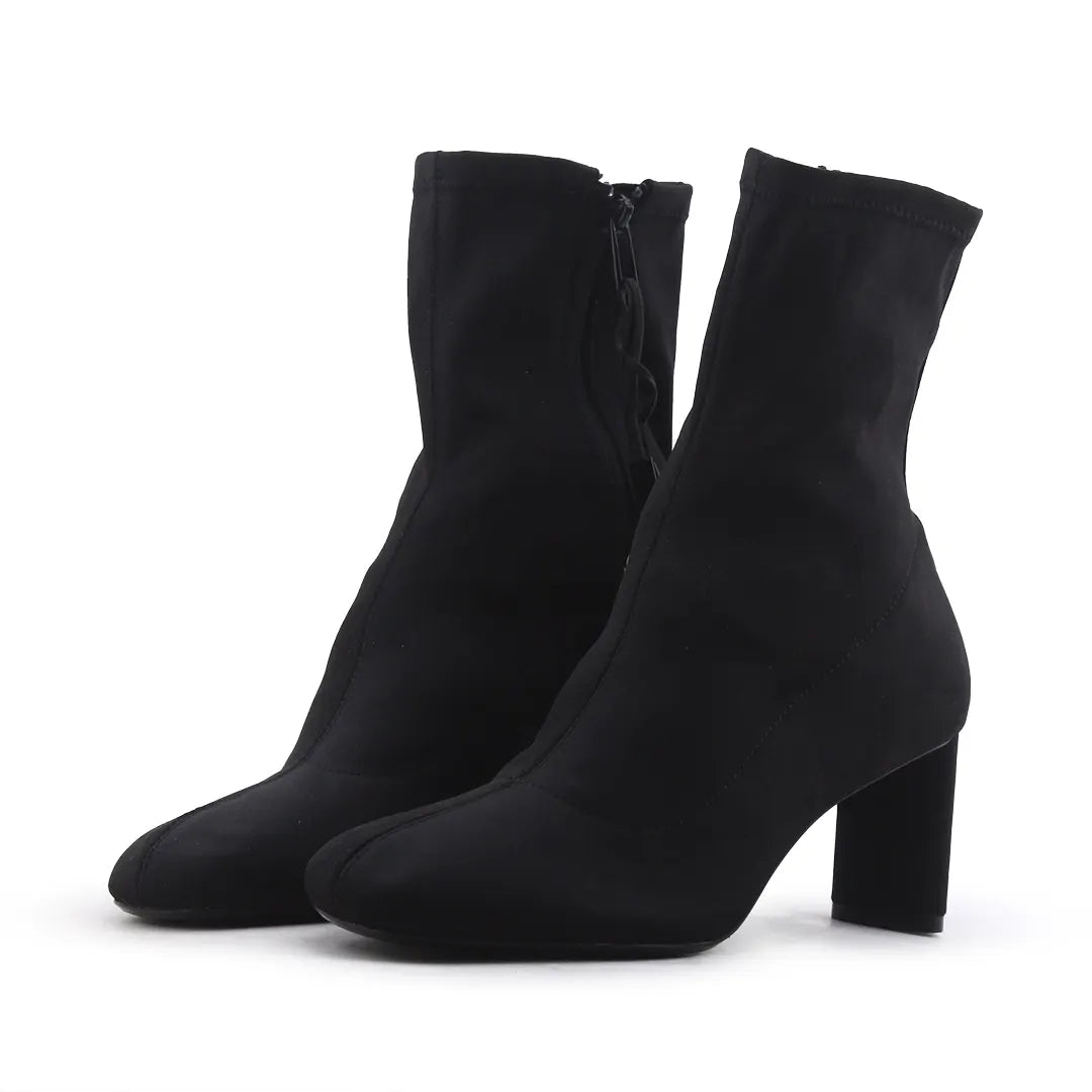 Zara Zipper Textile Ankle Boot
