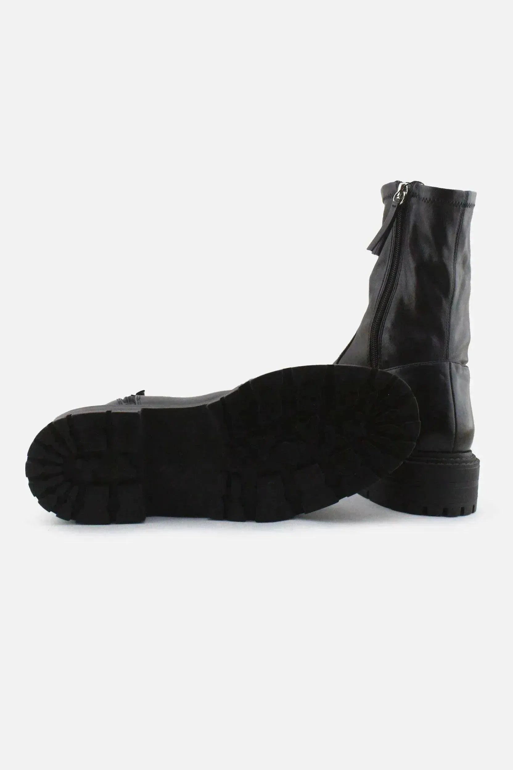 Zara Zipper Ankle Boots | 100% Authentic leather - sundaybazar