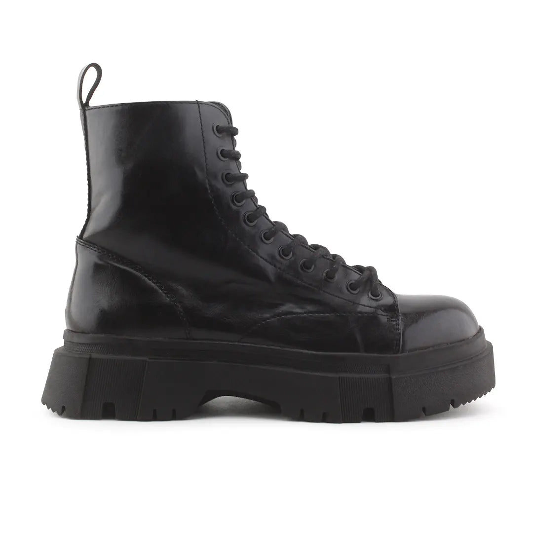Bershka Zipper laces Combat Ankle Boots